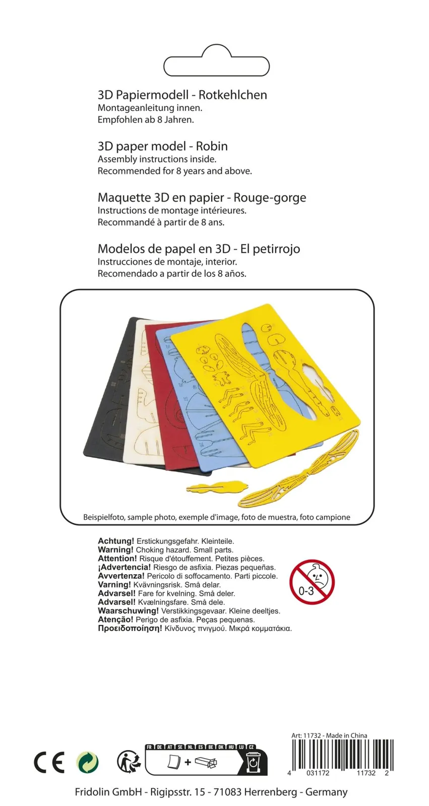 3D Paper Model- Robin image