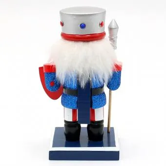 16cm Blue & Red Soldier Nutcracker image