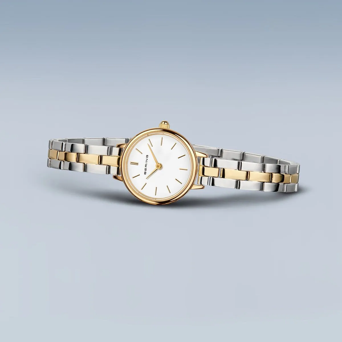 22mm Classic Collection Womens Watch With White Dial & Two-Tone Band By BERING image