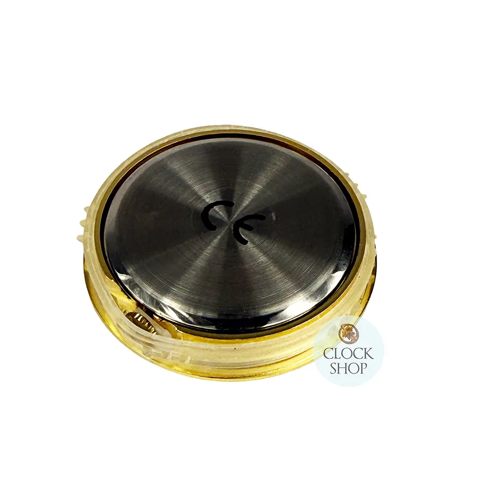 3.6cm Gold Clock Insert With White Dial & Roman Numerals image