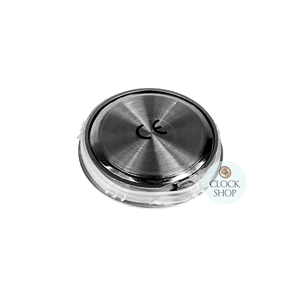 3.6cm Silver Clock Insert With White Dial & Roman Numerals image