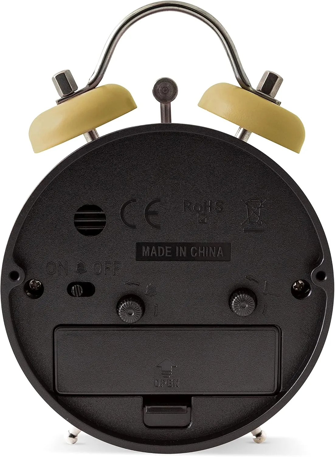 12cm Haven Yellow Double Bell Analogue Alarm Clock By ACCTIM image