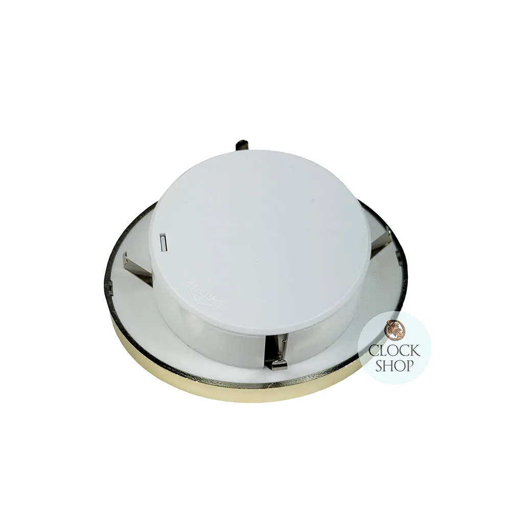 6.6cm x 8.0cm Gold Oval Clock Insert With White Dial & Arabic Numerals image