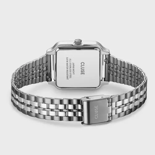Gift Set- 28mm Gracieuse Silver Link Womens Quartz Watch With Élevé Silver Tennis Bracelet By CLUSE image