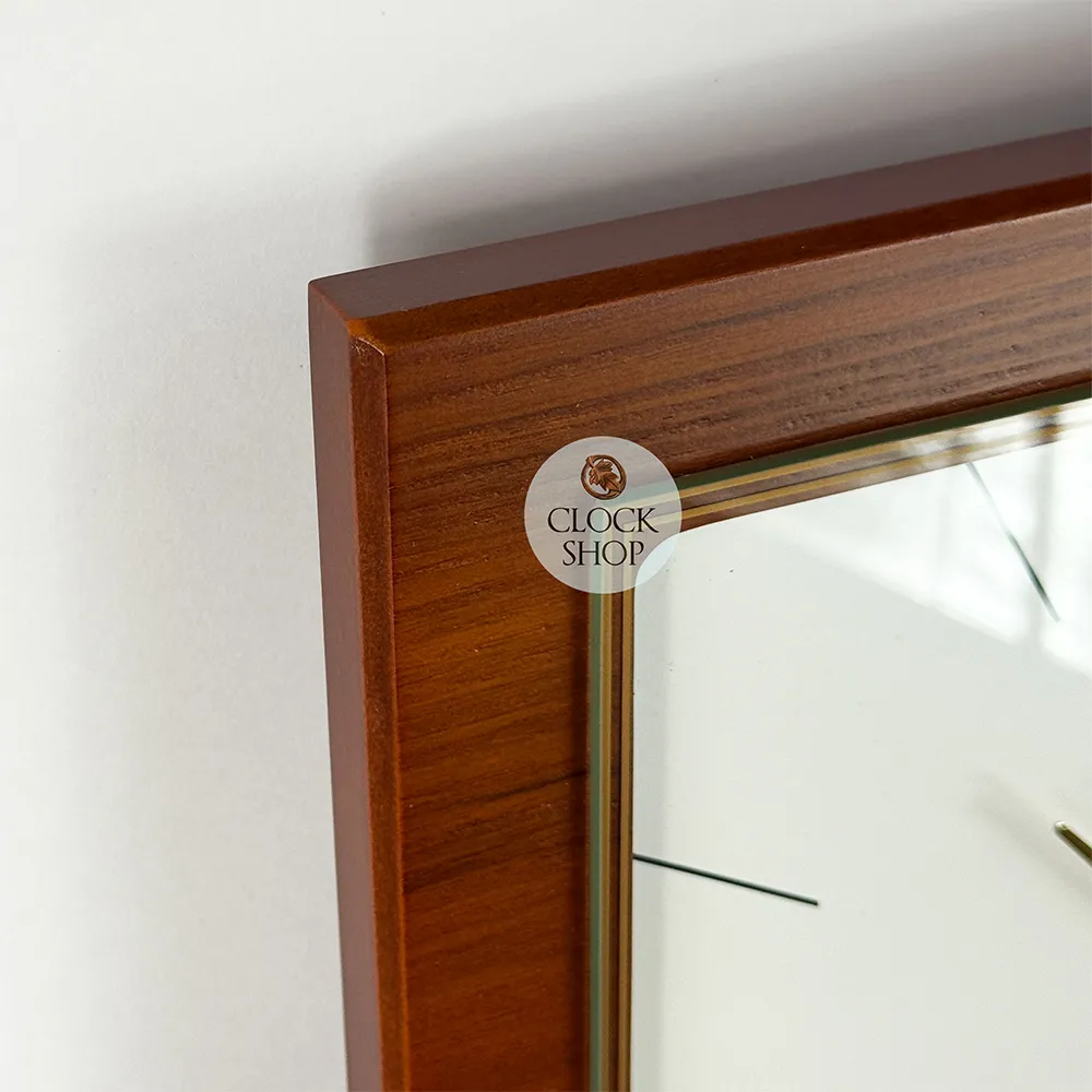 29cm Walnut Square Wall Clock By AMS image