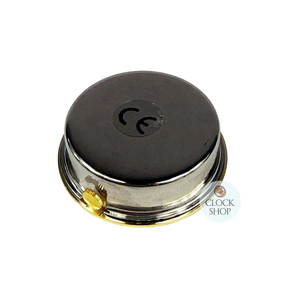 3.5cm Gold Clock Insert With White Dial & Arabic Numerals image