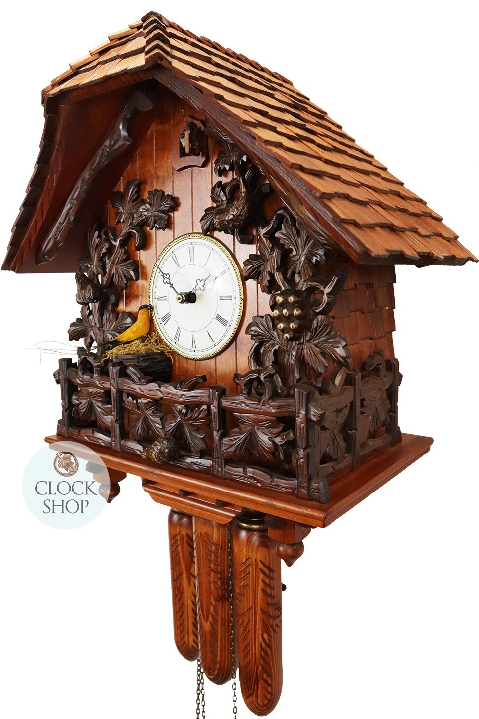 Chirping Bird 8 Day Mechanical Chalet Cuckoo Clock 44cm By ROMBA image