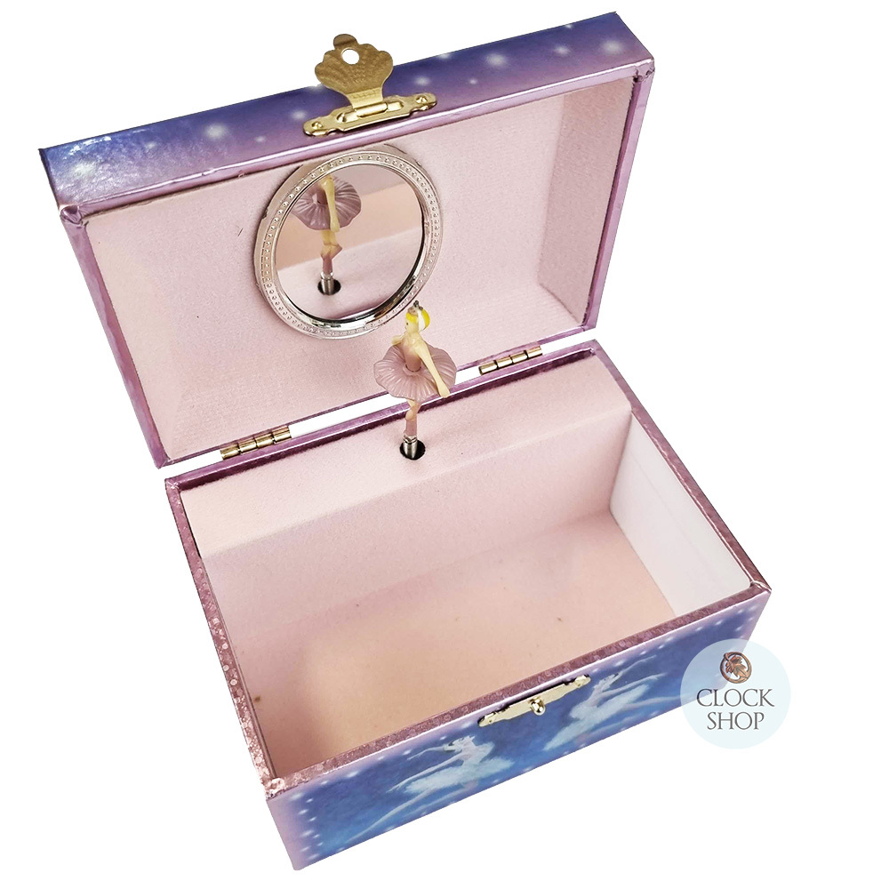 BALLERINA BLUE CHEST MUSICAL JEWELLERY BOX WITH DANCING BALLERINA TUNE