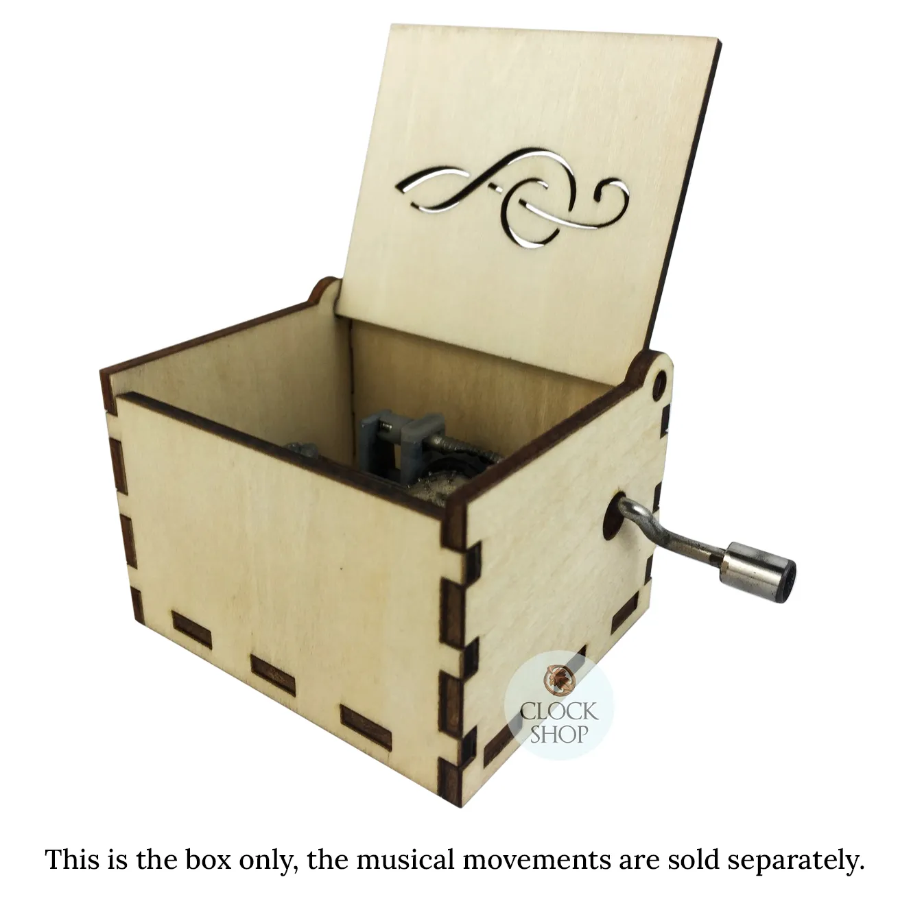 DIY Wooden Music Box Case For Hand Crank Musical Movements image