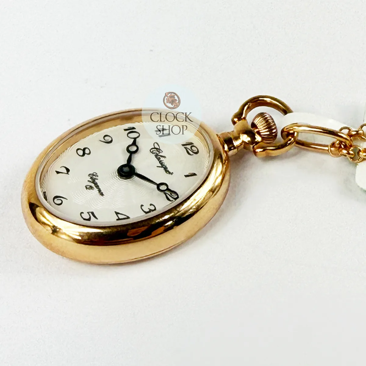 25mm Rose Gold Womens Oval Pendant Watch With Open Dial By CLASSIQUE (Arabic) image