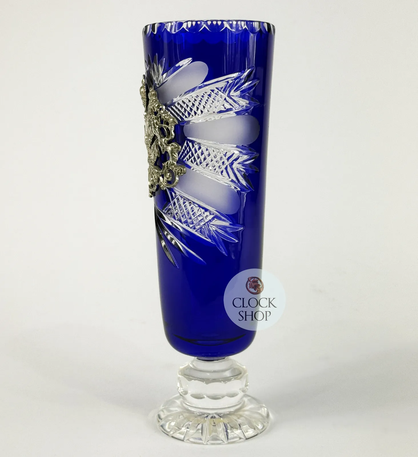 Lord Of Crystal Blue Glass Beer Cup with Bavaria Crest 0.5L By KING (Slight Lean) image