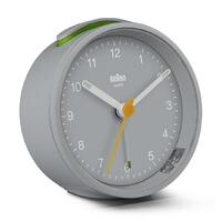 7.5cm Grey Analogue Alarm Clock By BRAUN image