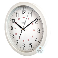 35.5cm Metro 24hr White Wall Clock By ACCTIM image