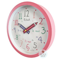 26cm Alma Pink Children's Time Teaching Wall Clock By ACCTIM image