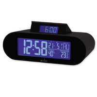 4.9cm Kian Black LCD Digital Alarm Clock By ACCTIM image
