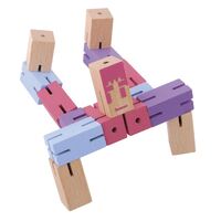 Wooden 3D Puzzle- Boy (Pink & Purple) image