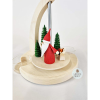 18cm Santa & Trees Modern Christmas Pyramid By Seiffener image