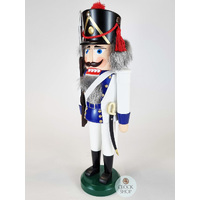 39cm White & Blue Soldier Nutcracker By Seiffener image