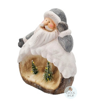 18.5cm Santa With Light-Up LED Christmas Trees image