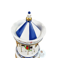 White Carousel Music Box With Horses (Love Story) image