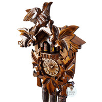 5 Leaf & Bird 8 Day Mechanical Carved Cuckoo Clock 40cm By ENGSTLER image