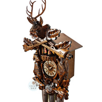 After The Hunt 8 Day Mechanical Carved Cuckoo Clock 54cm By ENGSTLER image