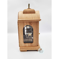 30cm Light Oak Mechanical Table Clock With Westminster Chime & Moon Dial By HERMLE image