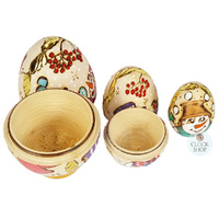 Woodburn Egg Russian Dolls- Snowman 12cm (Set Of 3) image