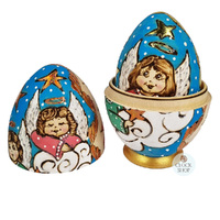 Woodburn Egg Russian Dolls- Blue Angels 15cm (Set Of 5) image
