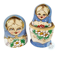 Woodburn Russian Dolls- Blue 14cm (Set Of 5) image