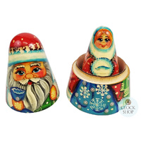 Christmas Cone Russian Dolls 13cm (Set Of 3) image