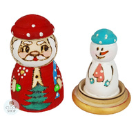 Woodburn Santa Russian Dolls- 9cm (Set Of 3) image