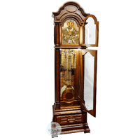 210cm Walnut Grandfather Clock With Triple Chime & Dancers By SCHNEIDER image