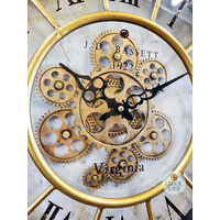 45cm Alford Gold Moving Gear Wall Clock By COUNTRYFIELD image