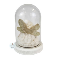 15cm Angel In Glass Dome Christmas Table Decoration image