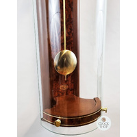 73cm Walnut 8 Day Mechanical Chiming Wall Clock With Curved Glass By AMS image