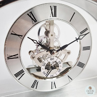 16.7cm Hughenden Silver Battery Skeleton Table Clock By ACCTIM image