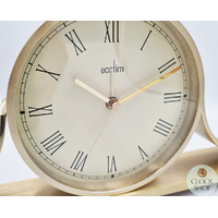 14cm Wardley Gold Battery Tambour Mantel Clock By ACCTIM image