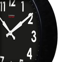 45cm Factory Collection Black Silent Wall Clock By CLOUDNOLA image