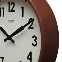 30cm Factory Collection Brown & Ivory Silent Wall Clock By CLOUDNOLA image