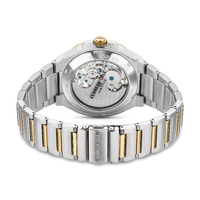 Silver/Gold Skeleton Automatic Watch with Silver Bracelet Band BY KENNETH COLE image