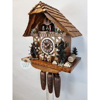 Beer Drinkers 8 Day Mechanical Chalet Cuckoo Clock With Dancers 34cm By SCHWER image