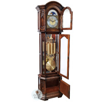 215cm Rustic Oak Grandfather Clock with Westminster Chime & Moon Dial image