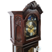219cm Dark Oak Grandfather Clock With Westminster Chime & Moon Dial image