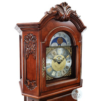 213cm Rich Walnut Grandfather Clock With Westminster Chime & Moon Dial image