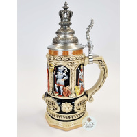 The King's Beer Stein With Pewter Crown On Lid 0.75L BY KING image