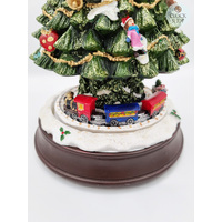 28cm Musical Snow Globe With Christmas Tree & Moving Train image