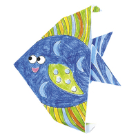 Colouring Origami- Fish image