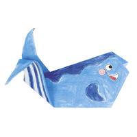 Colouring Origami- Whale image