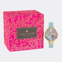 Gold Elephant Dial Leather Band By SARA MILLER image